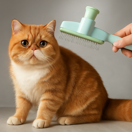 Pet Grooming Brush – Self-Cleaning Comb for Dogs and Cats