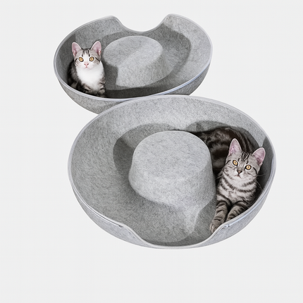 Donut Cat Bed with Tunnel – Cat House and Interactive Play Toy