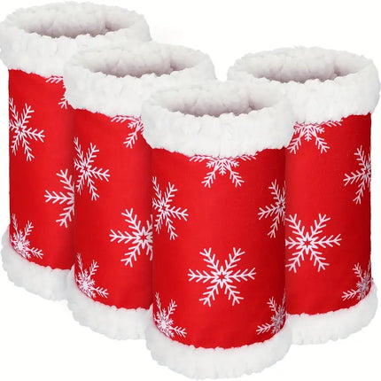 Horse Leg Wraps – Christmas Polyester Covers with Faux Fur