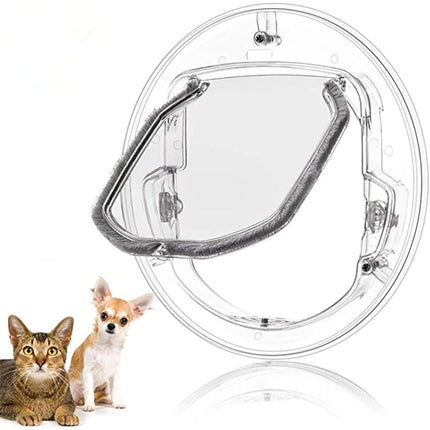 4-Way Lockable Cat Door – Small Pet Flap for Cats