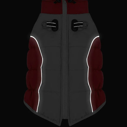 Reflective Dog Jacket – Winter Zipper Coat with Built-In Harness