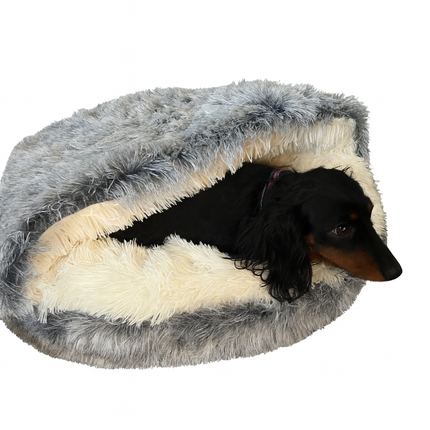 Round Plush Pet Bed – Soft Sleeping Cushion for Cats and Small Dogs