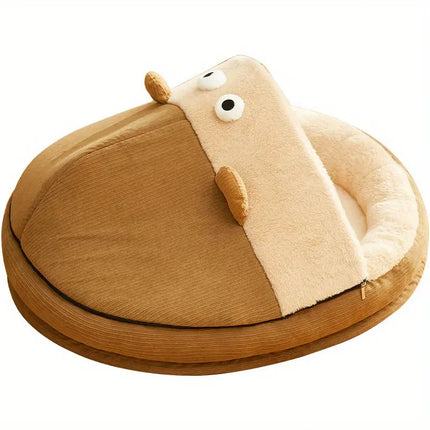 Pet Sleeping Bag Bed – Half-Enclosed Nest for Small Dogs