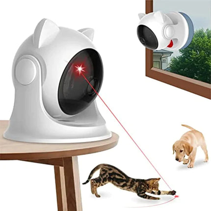 Automatic Rechargeable Cat Laser Toy – Interactive Indoor Pet Play Light with Speed Modes