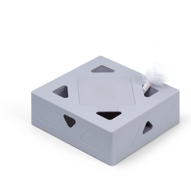 Electric Interactive Cat Toy – Magic Box with Feather & Mouse Teaser
