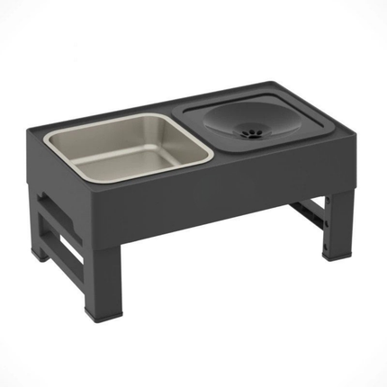 2-in-1 Elevated Dog Bowls – Adjustable Height Slow Feeder with Non-Slip Base