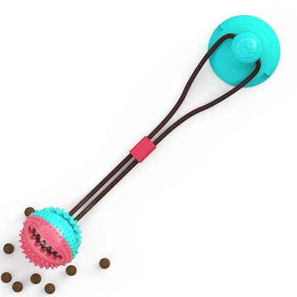 Interactive Suction Cup Dog Toy – Silicone Chew Ball for Puppies