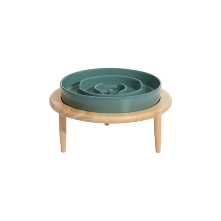 Ceramic Elevated Pet Bowl – Slow Feeder for Cats & Dogs