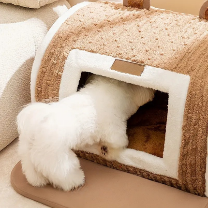 Pet Winter Bed – Plush Cotton Cushion for Cats and Dogs