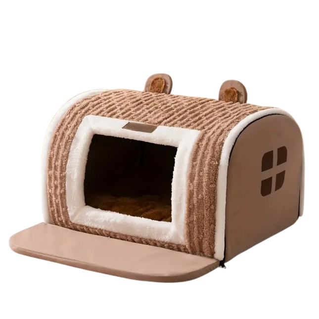 Pet Winter Bed – Plush Cotton Cushion for Cats and Dogs