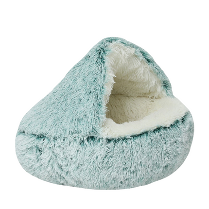 Round Plush Pet Bed – Soft Sleeping Cushion for Cats and Small Dogs