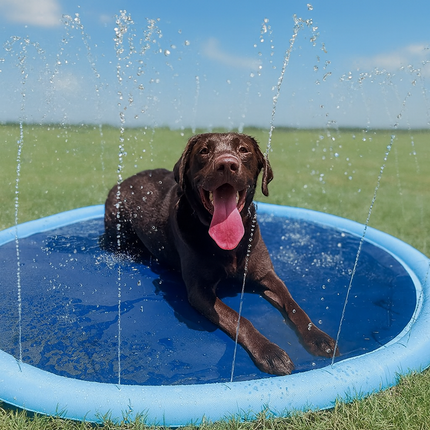 Dog Pool – Inflatable Pet Splash Pad with Sprinkler