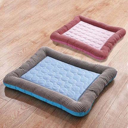 Cooling Pet Bed – Breathable Ice Silk Cushion for Dogs