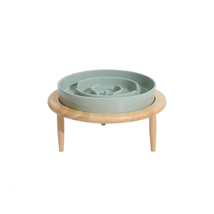 Ceramic Elevated Pet Bowl – Slow Feeder for Cats & Dogs