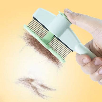 Pet Grooming Brush – Self-Cleaning Comb for Dogs and Cats