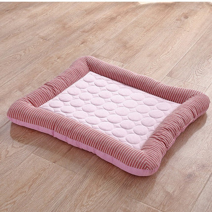 Cooling Pet Bed – Breathable Ice Silk Cushion for Dogs