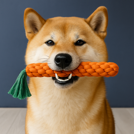 Dog Toy Rope Carrot Shape