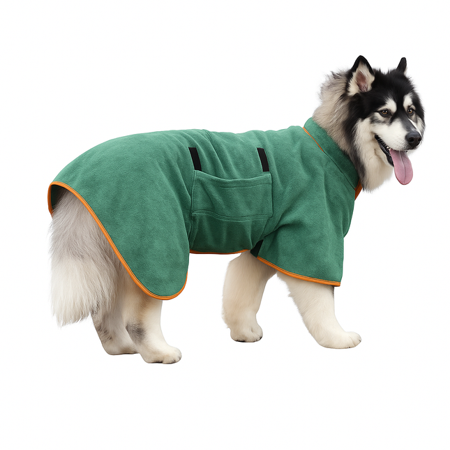 Microfiber Dog Bathrobe – Drying Pet Towel Coat