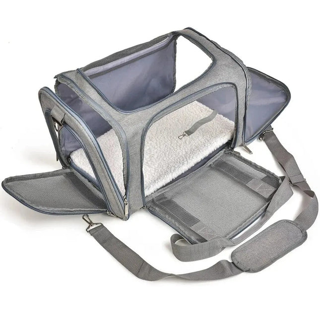 Pet Travel Carrier Bag – Soft-Sided Backpack for Small Dogs and Cats