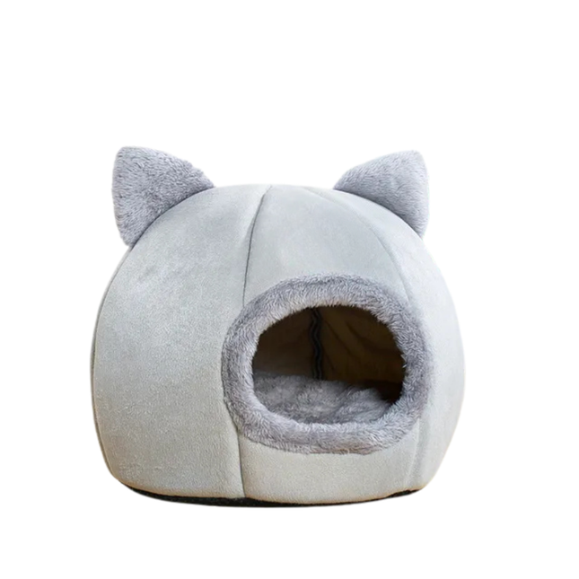 Cat Bed – Cave Nest Design with Plush Fabric