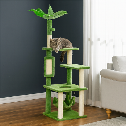 Cat Tree – Tower with Hammock, Platforms & Play Ball