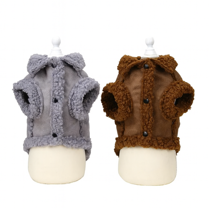 Plush Cotton Dog Jacket – Autumn and Winter Pet Vest
