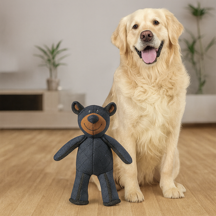 Teddy Dog Toy – Durable Plush Squeaky Chew Toy
