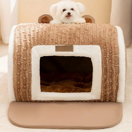 Pet Winter Bed – Plush Cotton Cushion for Cats and Dogs