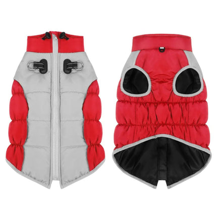 Reflective Dog Jacket – Winter Zipper Coat with Built-In Harness