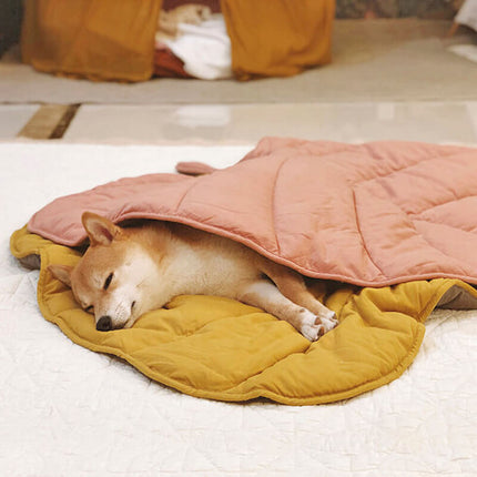 Pet Blanket – Washable Double-Sided Mat with Leaf Design for Dogs
