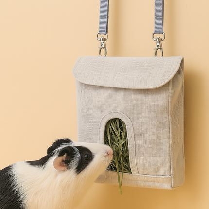 Hanging Hay Feeder Bag – For Rabbits, Guinea Pigs & Small Pets