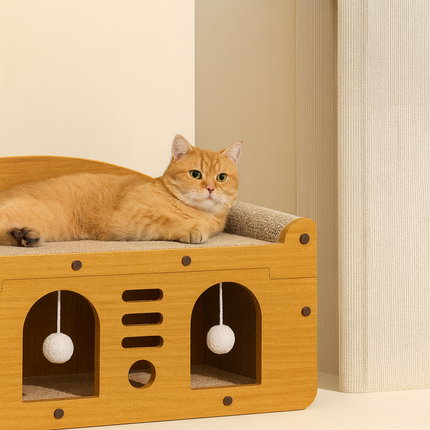 Cat House - Double-Layer Scratcher and Bed