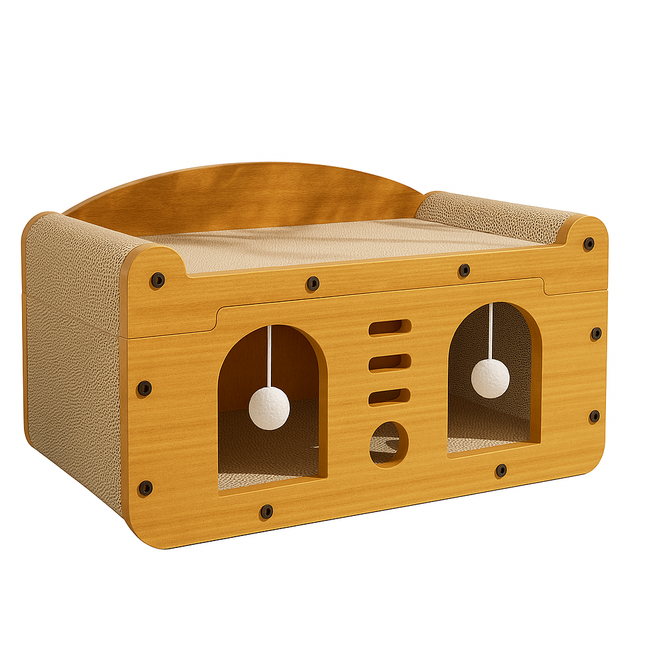 Cat House - Double-Layer Scratcher and Bed