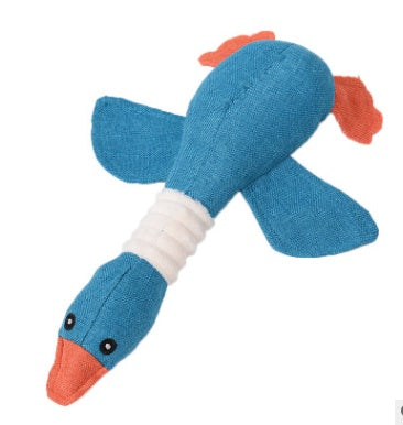 Interactive Sound Dog Toy – Plush Goose with Squeaker