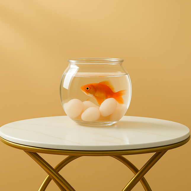 Transparent Round Fish Bowl - Aquarium for Small Fish