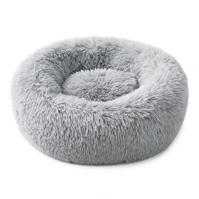 Large Plush Donut Pet Bed – Round Non-Slip Sleeping Cushion for Dogs & Cats