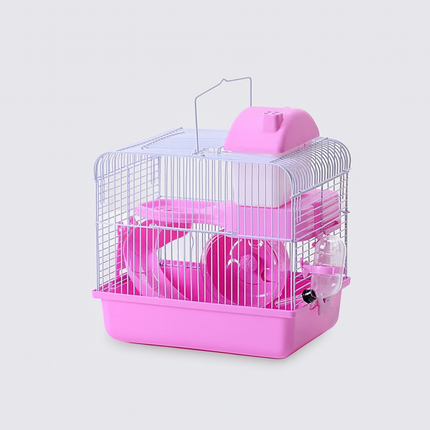 Hamster Cage with Slide – Double-Layer House for Small Rodents and Guinea Pigs