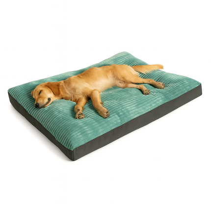 Large Corduroy Dog Bed – Removable and Washable Pet Mat
