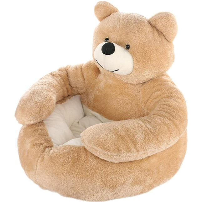 Bear Winter Pet Bed – Removable & Washable Cushion for Cats and Dogs
