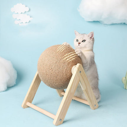 Cat Scratch Ball Toy – Sisal Rope Scratching Board for Kittens and Cats