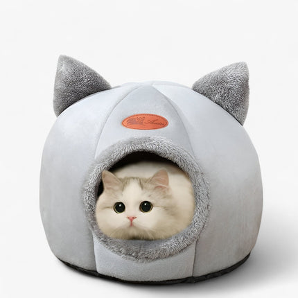 Winter Pet Bed – Washable Sleeping Cave for Cats