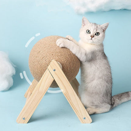 Cat Scratch Ball Toy – Sisal Rope Scratching Board for Kittens and Cats
