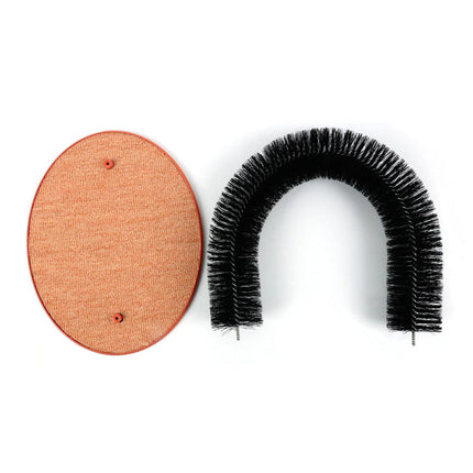 Cat Grooming Arch – Toy with Brush and Scratch Pad