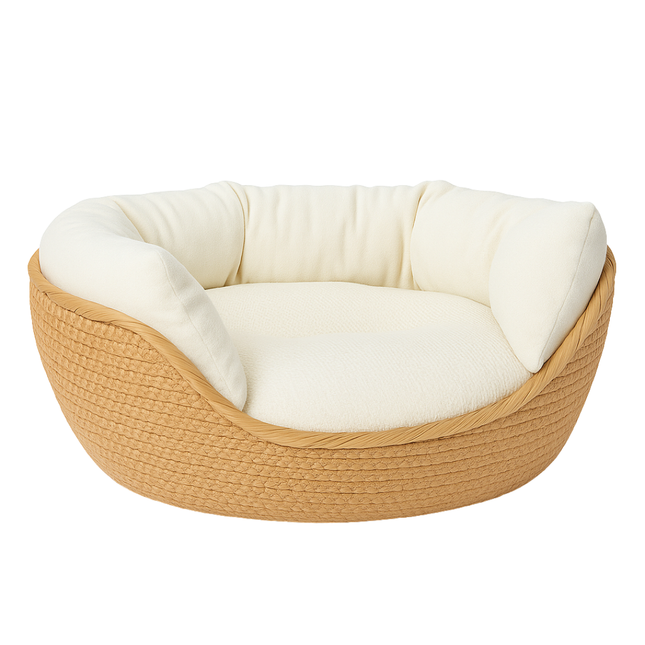Bamboo Pet Bed - with Removable Cushion