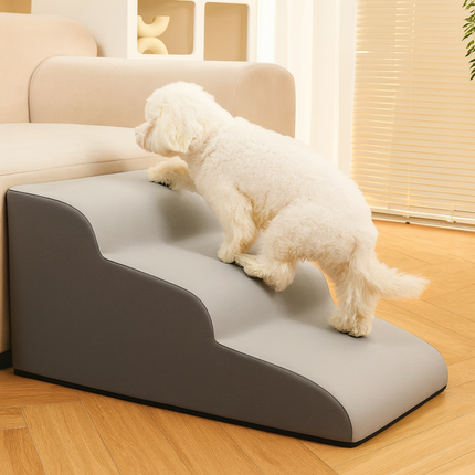 Memory Foam Pet Stairs – 2/3 Step Non-Slip Ladder for Dogs & Cats