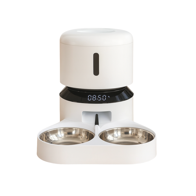 Capsule Automatic Cat Feeder – Timed Dual Bowl Design