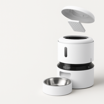 Capsule Automatic Cat Feeder – Timed Dual Bowl Design