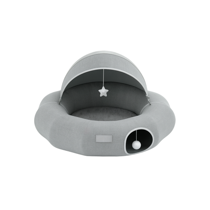 Donut Cat Tunnel Bed – Enclosed Pet Nest for Cats