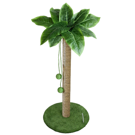 Cat Scratching Post – Sisal Rope Tree with Hanging Toys
