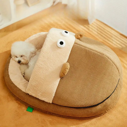 Pet Sleeping Bag Bed – Half-Enclosed Nest for Small Dogs